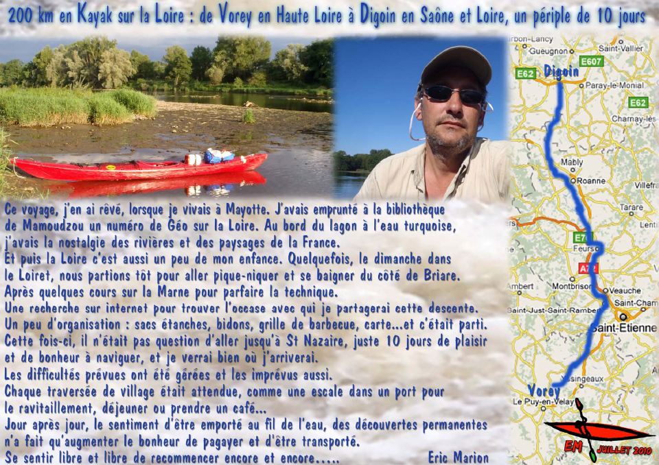 200 km en kayak sur la Loire par Eric Marion