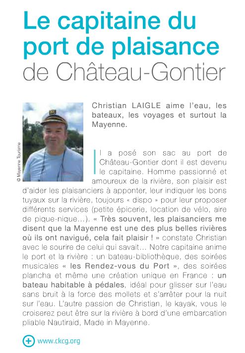 article de Mayenne tourisme le capitaine